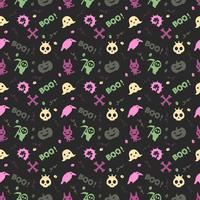 cute halloween pattern background vector