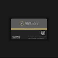 Black And Gold Elegant Business Card vector