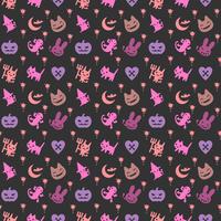 cute halloween pattern background vector