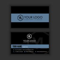 Modern Creative and Clean Business Card Template with dark color vector