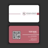 Modern Creative and Clean Business Card Template with purple dark color vector