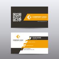 Modern Creative and Clean Business Card Template with orange Black color . Fully editable vector. vector