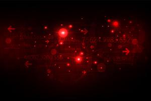 Digital communication network on a dark red background. vector