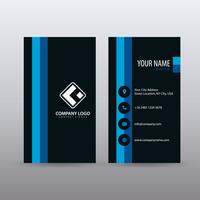 Modern Creative vertical Clean Business Card Template with blue Black color . Fully editable vector.