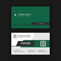 Modern Creative and Clean Business Card Template with green dark color vector
