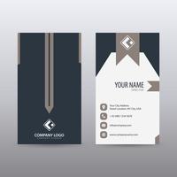 Modern Creative vertical Clean Business Card Template with blue dark color . Fully editable vector. vector