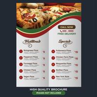 Italian Restaurant Menu Template vector