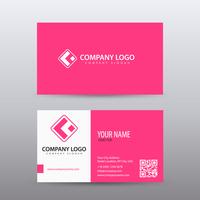 Modern Creative and Clean Business Card Template with pink color vector