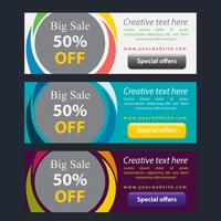 Colorful Sale Banner Collection vector