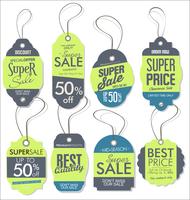 Paper price tag vector