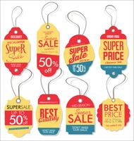 Paper price tag vector