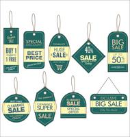 Paper price tag vector