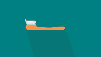Icon design vector Toothbrush isolated on green background. illustration.
