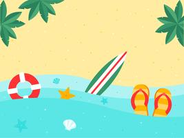 Summer vacation, Summer beach poster vector illustration