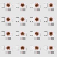 Set of coffee book smartphone pattern seamless for business. Concept design for vector illustration.