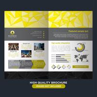 Yellow Low Poly Brochure  vector