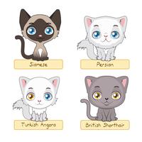 Cute cats variation vector