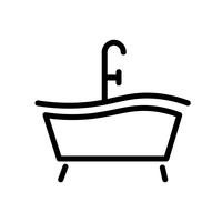 Vector icono de bañera