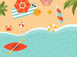 Summer vacation, Summer beach poster vector illustration