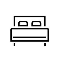 Double Bed Icon Vector