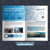 Blue Business Fold Brochure vector