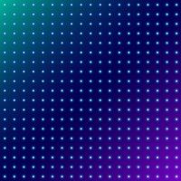 Abstract dots glowing radial pattern on blue space background. vector