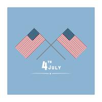 Greeting card for 4th of July celebration vector