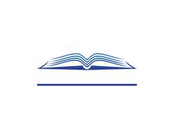 Libro de lectura de iconos de logotipo y símbolos de plantilla vector