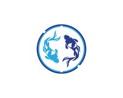 carp koi design on white background. Animal. Fish Icon. Underwater. Easy editable layered vector