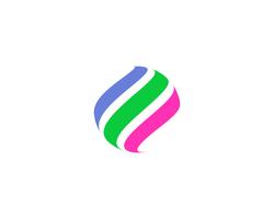 Colorful wire world logo icon  vector