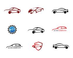 Logotipo del coche de carreras, ilustración de diseño simple vector