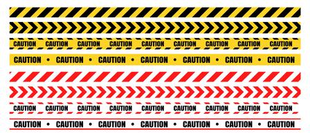 Hazardous warning tape sets must be careful for construction and crime. vector