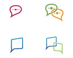 Discurso de burbuja chat icono Logo plantilla vector
