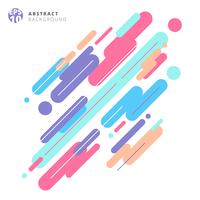 Abstract modern style composition made of various rounded lines pattern colorful on white background. vector