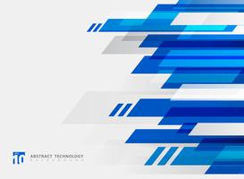 Abstract technology geometric blue color shiny motion background. vector