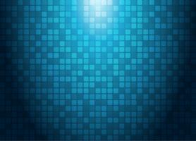 Abstract technology concept with lighting effect blue squares pattern futuristic background. vector