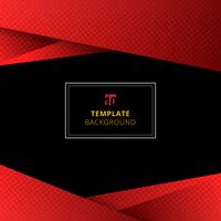 Template red geometric background with halftone texture. vector