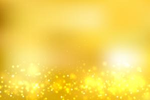 Abstract gold blurred background with bokeh and gold glitter footers.