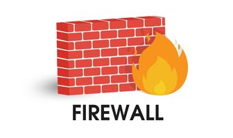 Network Firewall icon. Illustration Vector on white background.