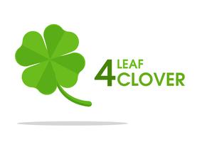 Four leaf clover A symbol of good luck. vector
