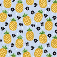Pineapples pattern of summer vector