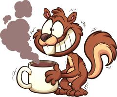 Caffeinated Shaking Squirrel vector