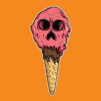 Ice cream monster illustration vector