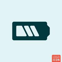 Battery icon. Accumulator minimal design vector