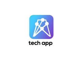 A tech app icon vector