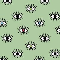 Cute pattern with eyes vector