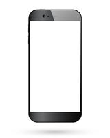 Black smartphone isolated