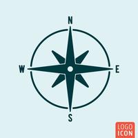 Compass icon isolated