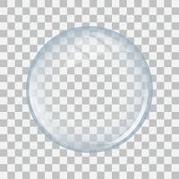 Esfera de cristal transparente vector