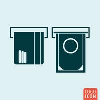ATM icon isolated vector